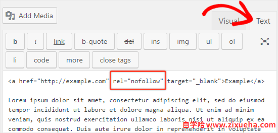 add-nofollow-attribute-to-links-in-classic-text-editor