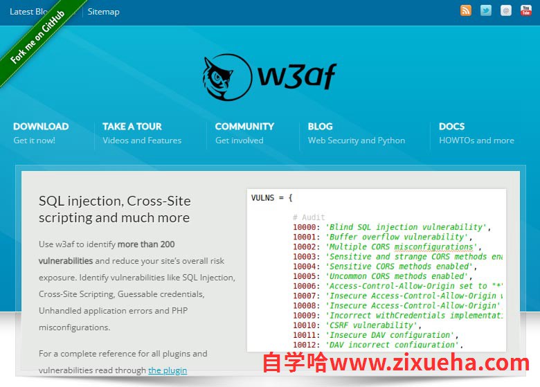 W3AF 免费开源的网站漏洞扫描工具